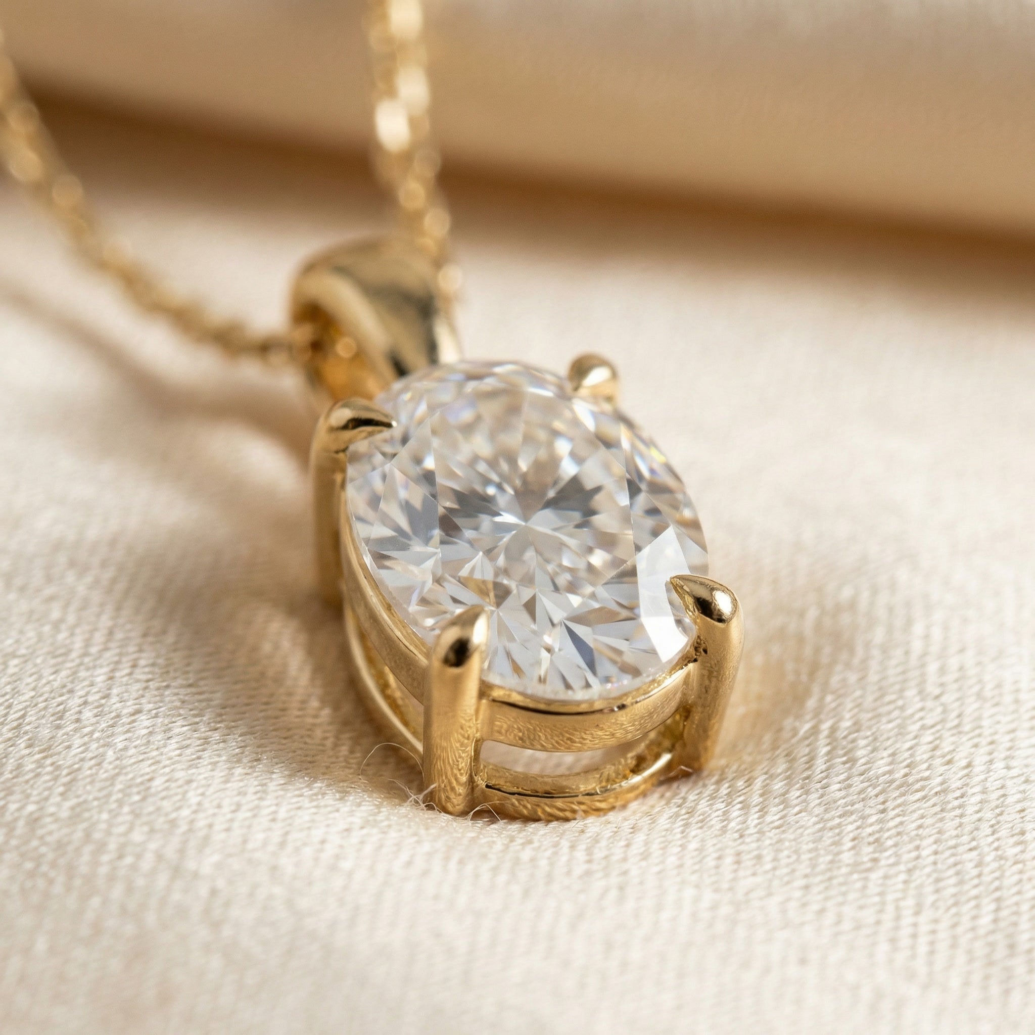 SOLARIS PENDANT, MOISSANITE, MEDIUM MODEL