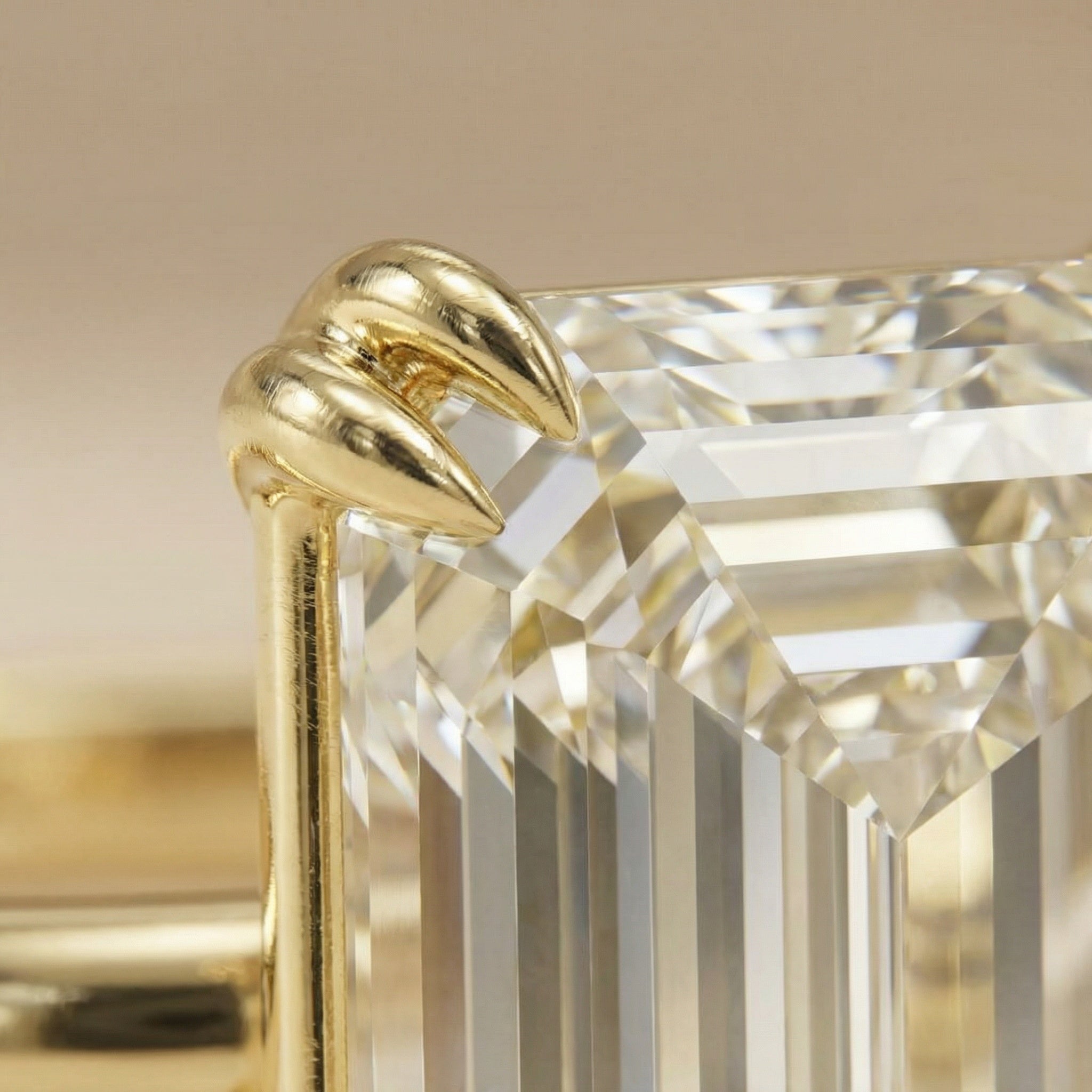 AETERNA RING, EMERALD-CUT MOISSANITE