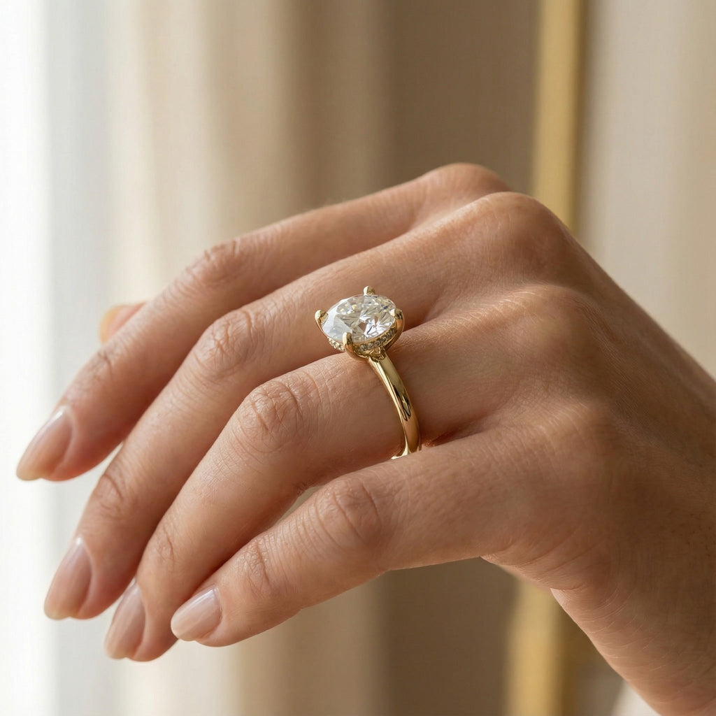 INVICTA RING, BRILLIANT-CUT MOISSANITE