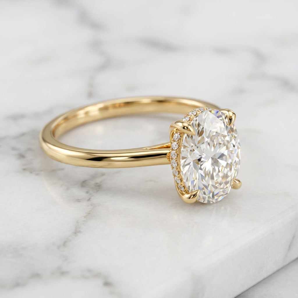 AETERNA RING, OVAL-CUT MOISSANITE