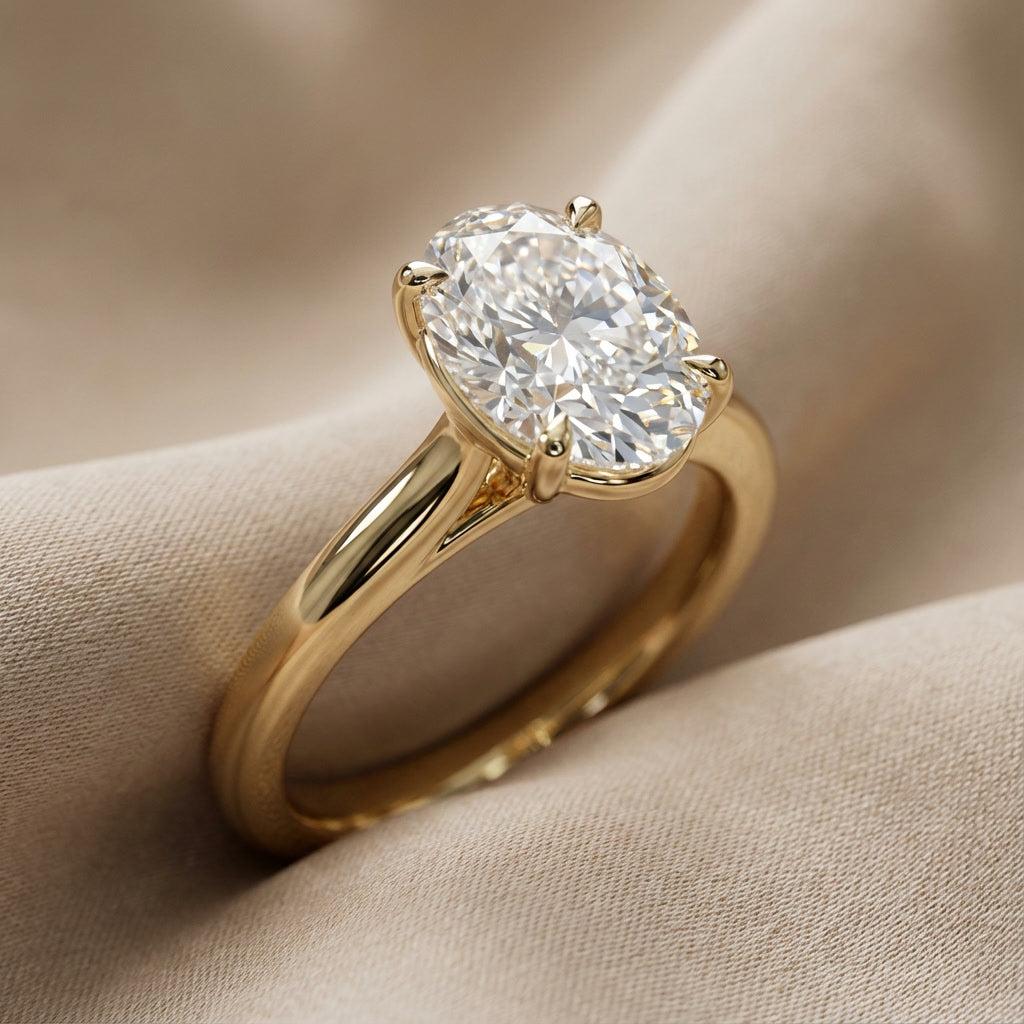 AETERNA RING, OVAL-CUT MOISSANITE