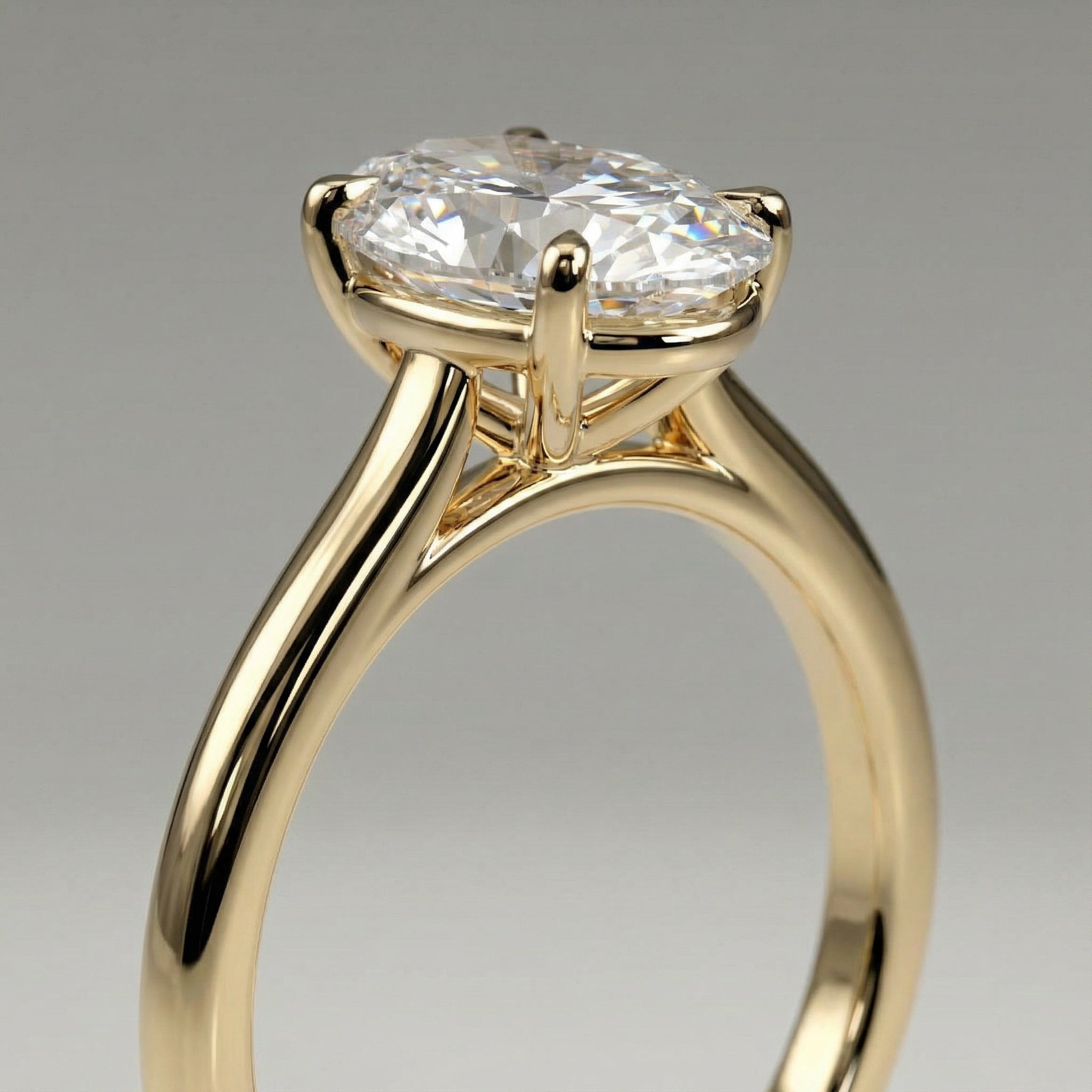 AETERNA RING, OVAL-CUT MOISSANITE