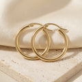 PURUS HOOP EARRINGS, POLISHED GOLD