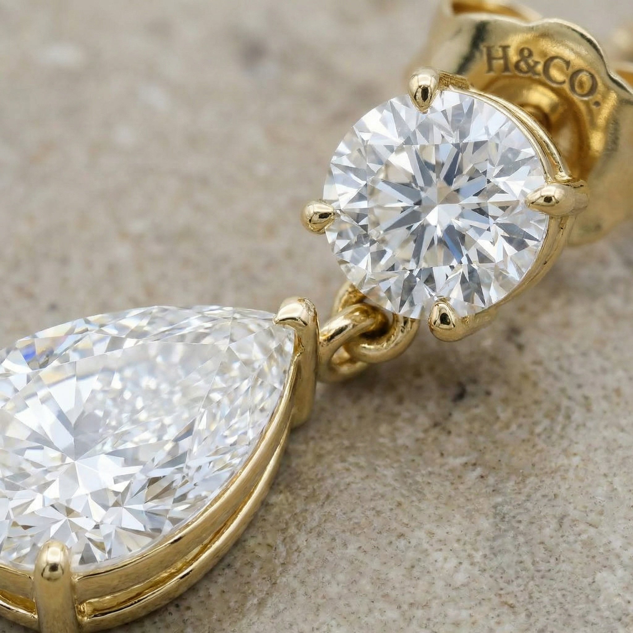 SOLARIS DROP EARRINGS, 4 DIAMONDS