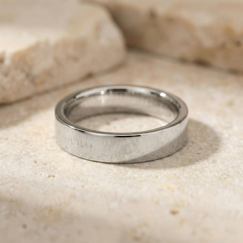 FLAT POLISHED, PLATINUM BAND