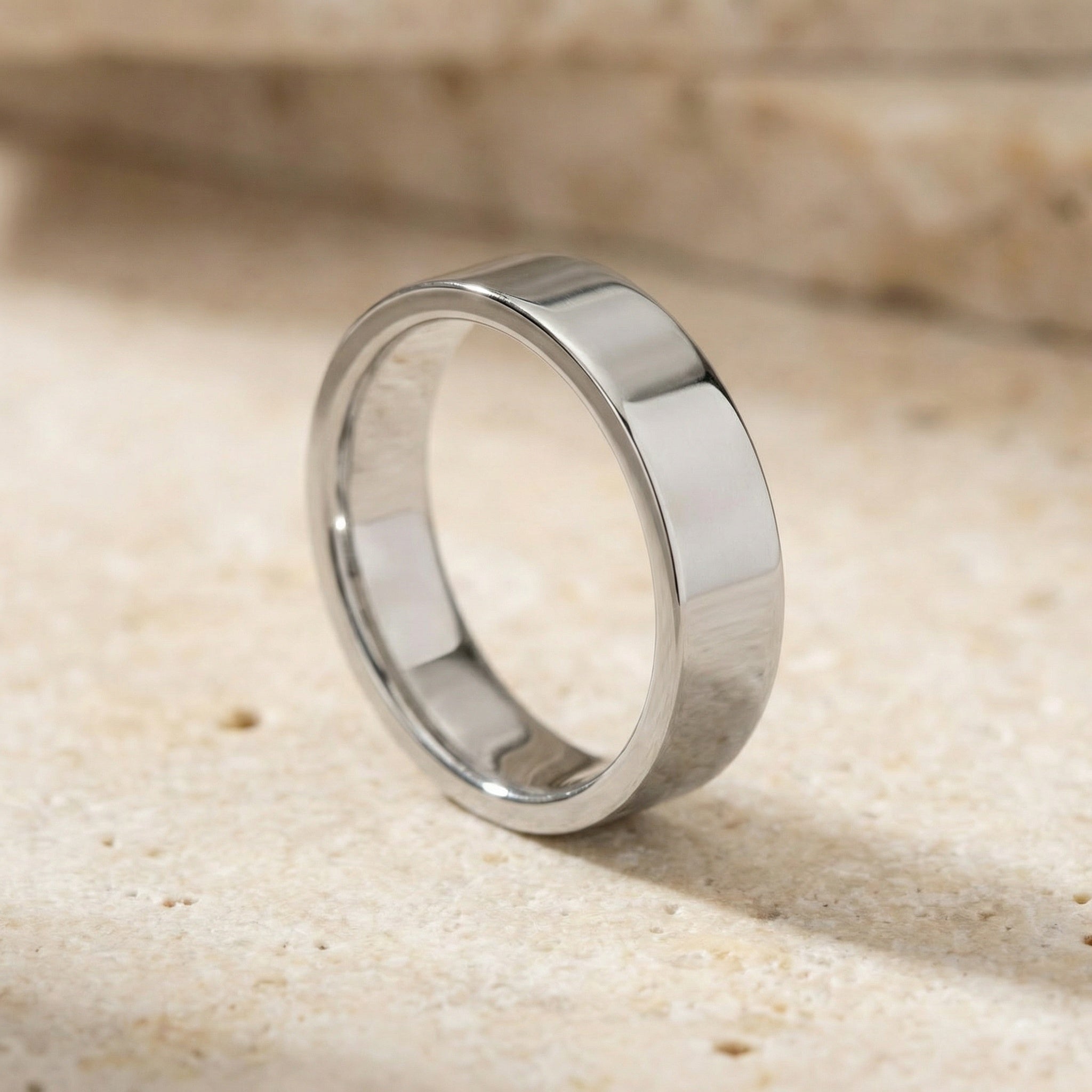 FLAT POLISHED, PLATINUM BAND