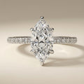 AETERNA RING, MARQUISE-CUT MOISSANITE, PAVÉ