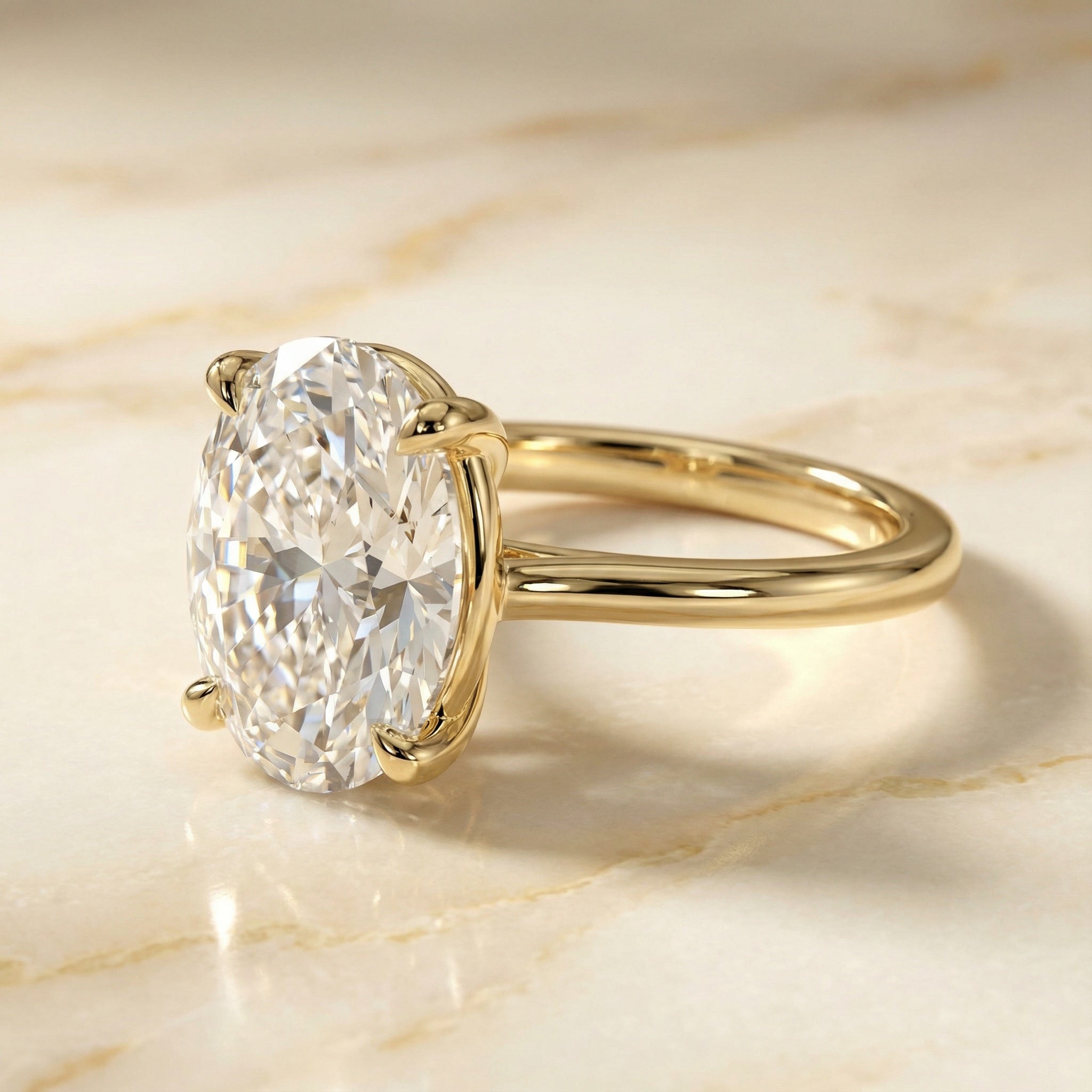 AETERNA RING, OVAL-CUT MOISSANITE