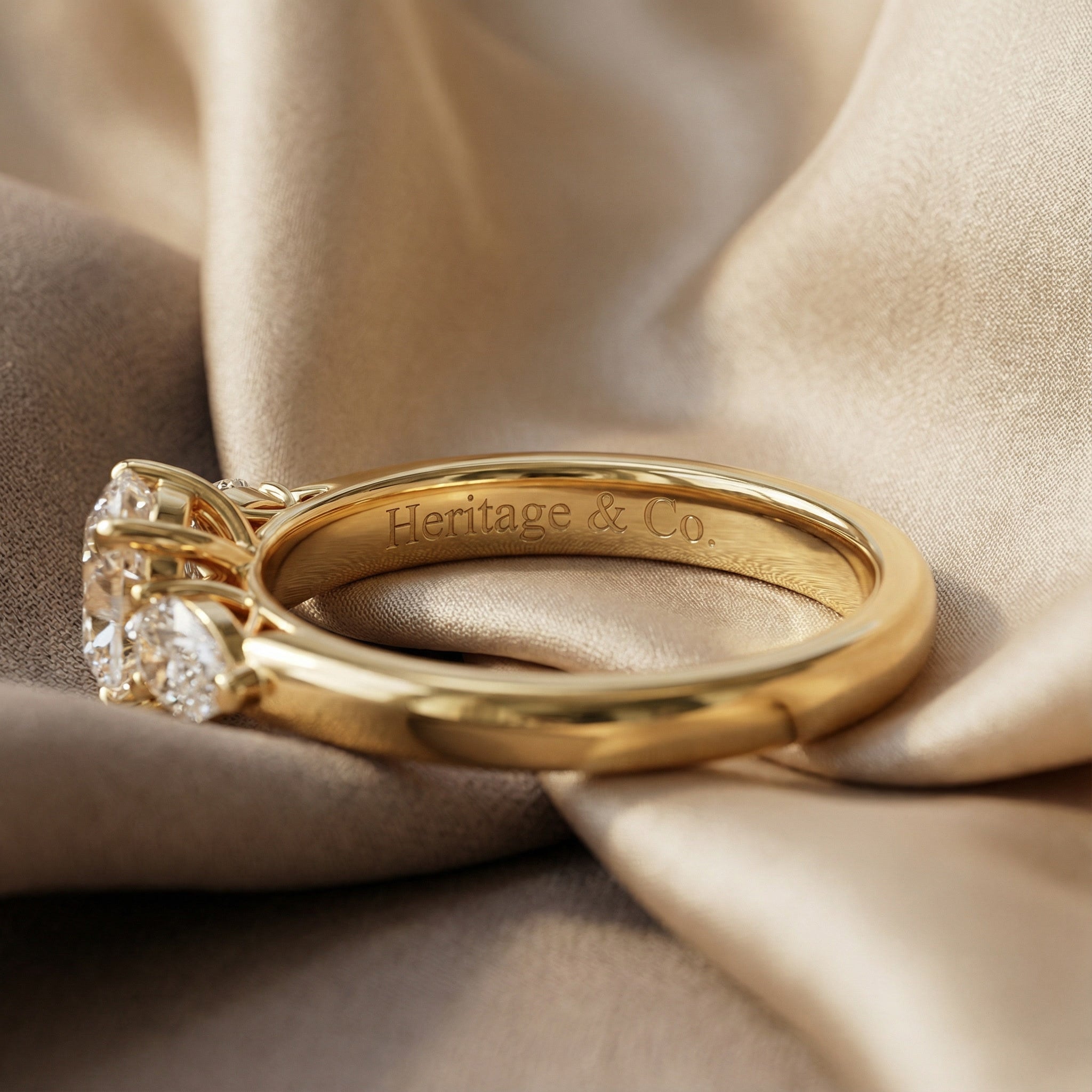 AETERNA RING, OVAL-CUT MOISSANITE, PAVÉ