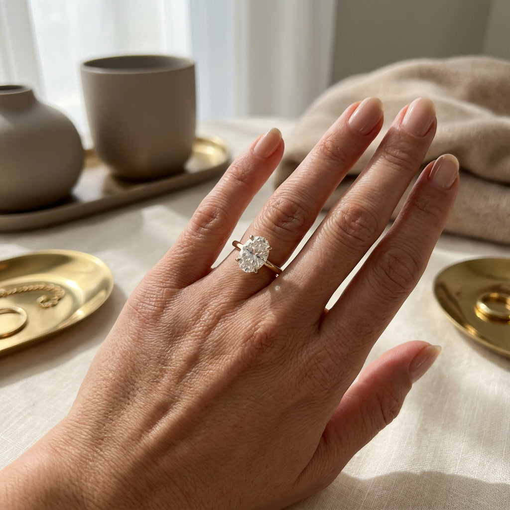 AETERNA RING, OVAL-CUT MOISSANITE