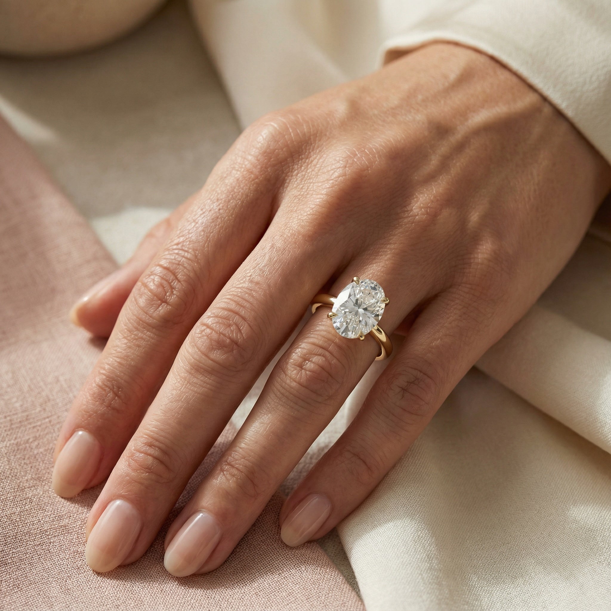 AETERNA RING, OVAL-CUT MOISSANITE