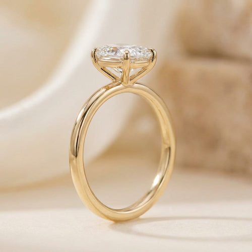 AETERNA RING, ELONGATED CUSHION-CUT MOISSANITE