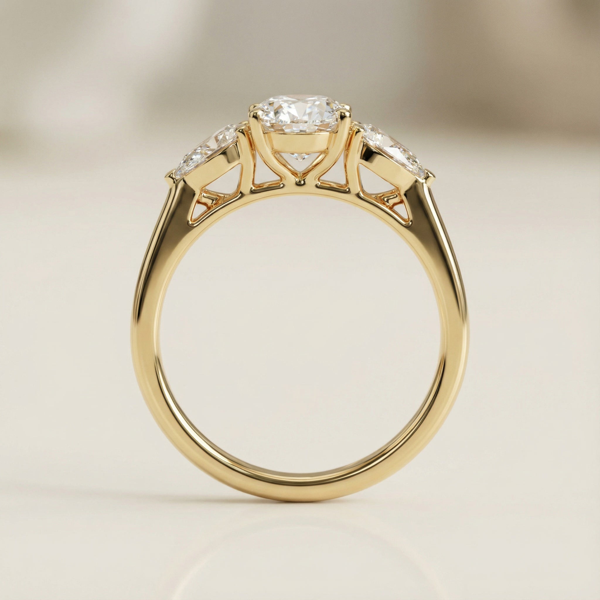 AETERNA RING, OVAL-CUT MOISSANITE, PAVÉ