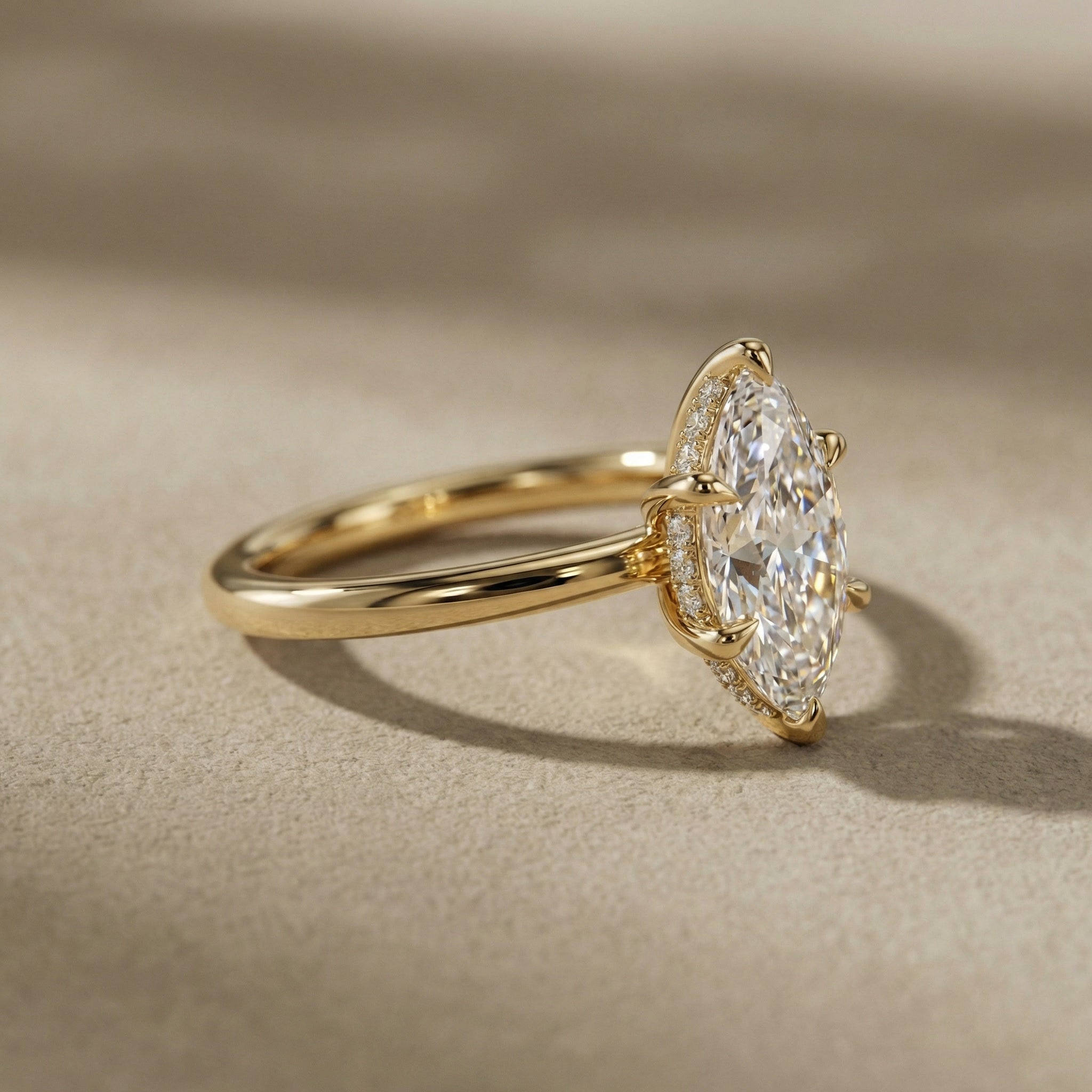 AETERNA RING, MARQUISE-CUT MOISSANITE